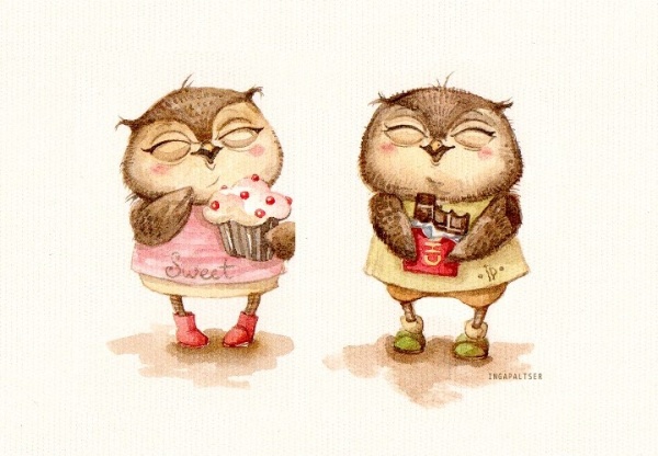 Инга пальцер,совята, милые совы