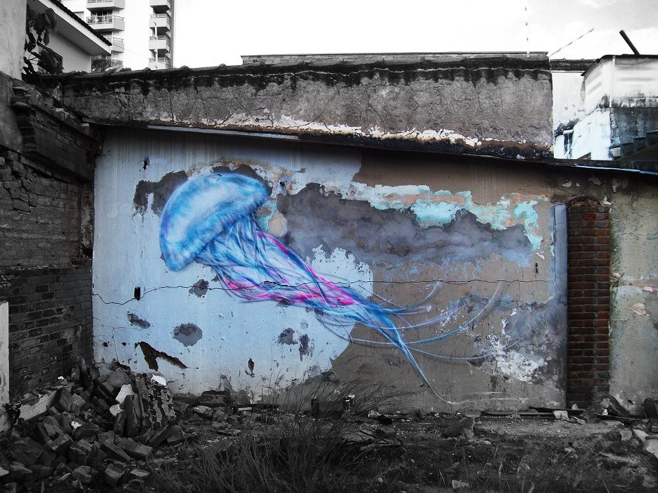 стрит-арт, уличные художники, рисунки на стенах