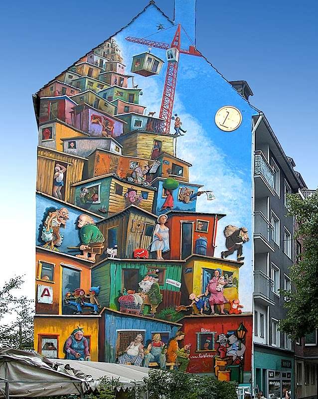 стрит-арт, уличные художники, рисунки на стенах