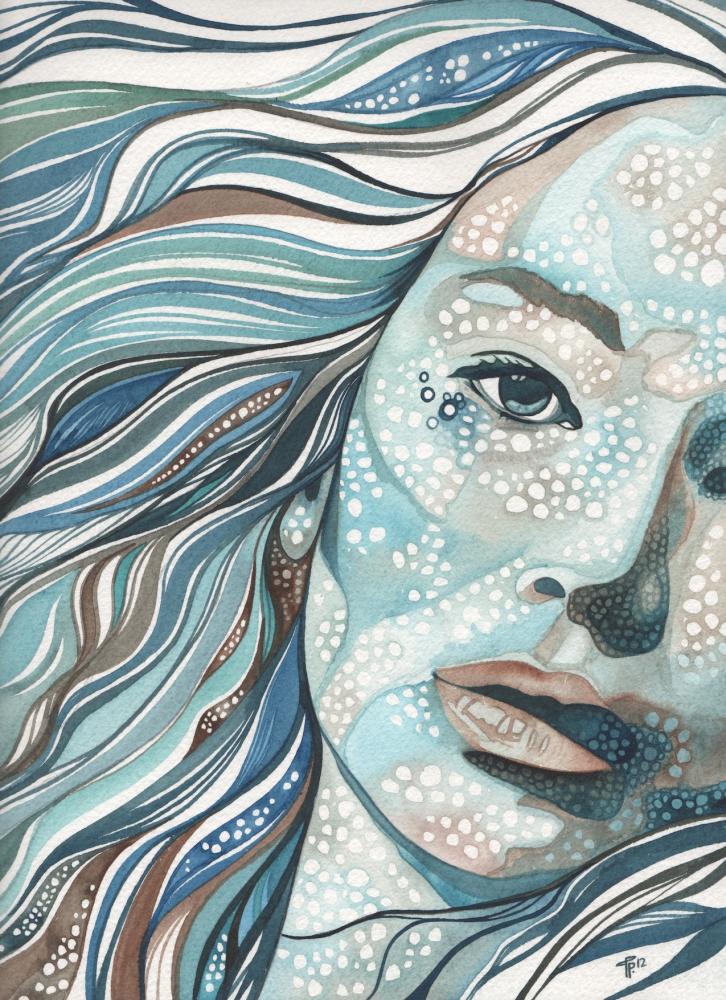 Красота природы, акварель мозайка, Тамара Филлипс, Tamara Phillips