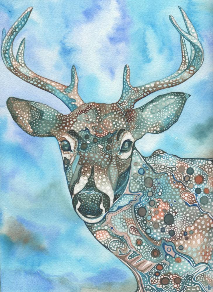 Красота природы, акварель мозайка, Тамара Филлипс, Tamara Phillips