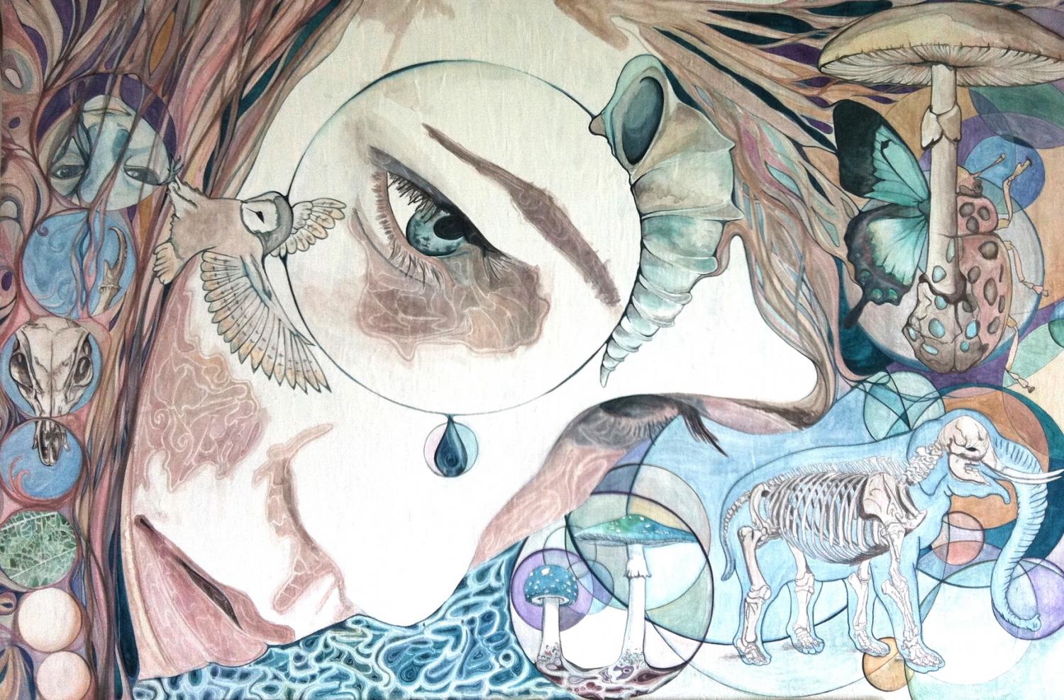 Красота природы, акварель мозайка, Тамара Филлипс, Tamara Phillips