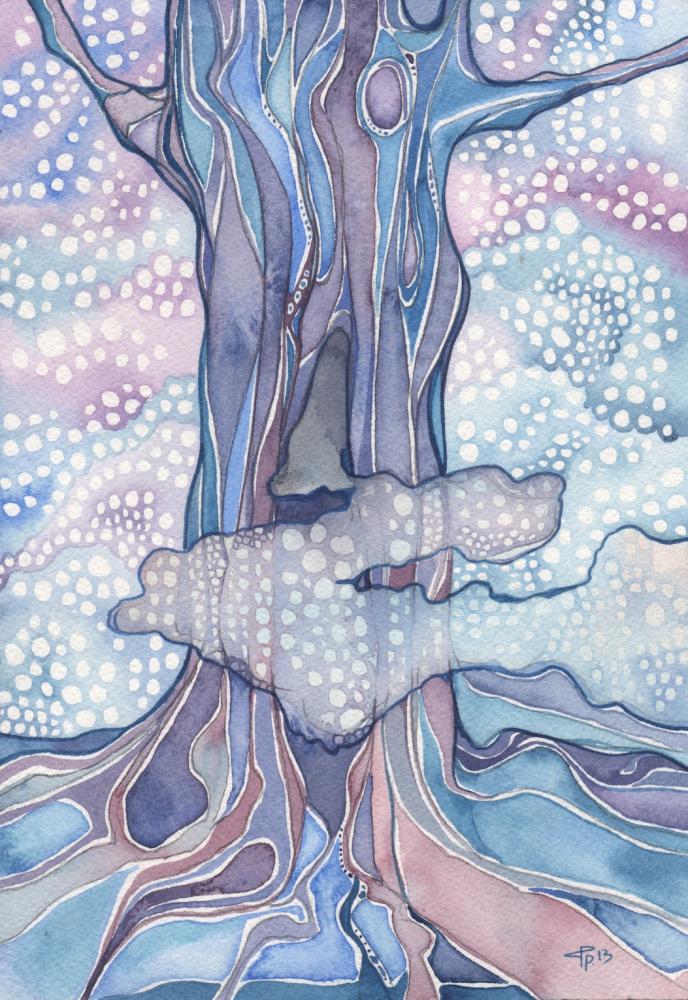 Красота природы, акварель мозайка, Тамара Филлипс, Tamara Phillips