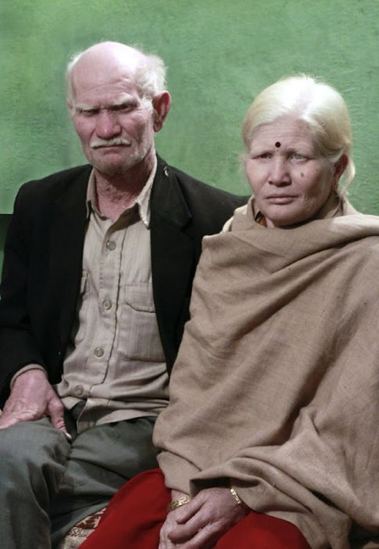 Семья, альбиносов, Пулланс, из Индии, Pullans