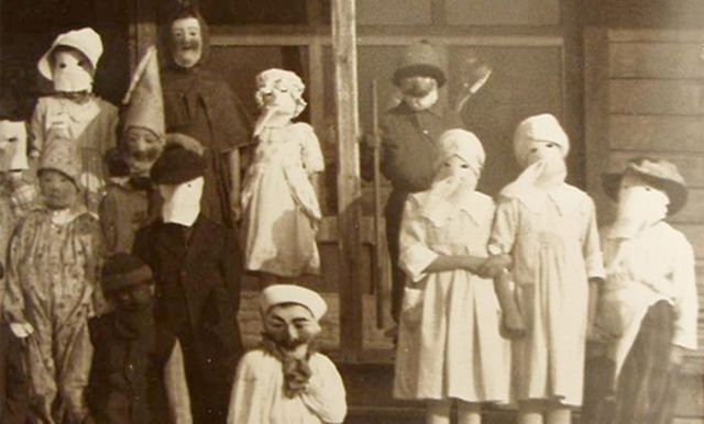 Пугающие, страшные, костюмы, на Хэллоуин, прошлых лет