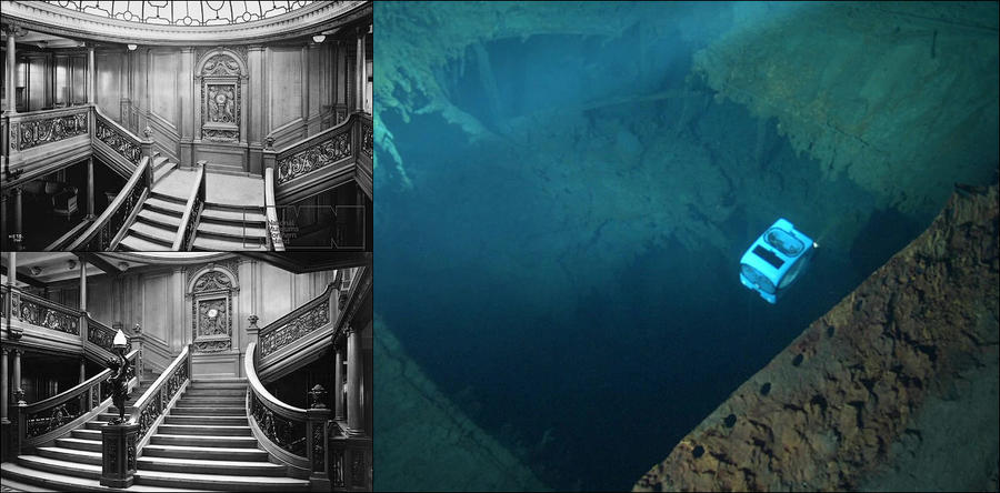 Титаник,  до и после, крушения, тогда и сейчас, 1912,1985