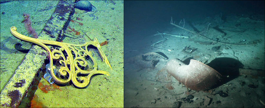 Титаник,  до и после, крушения, тогда и сейчас, 1912,1985