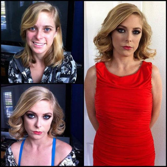 Порнозвезды, до и после,макияж,в жизнь. 