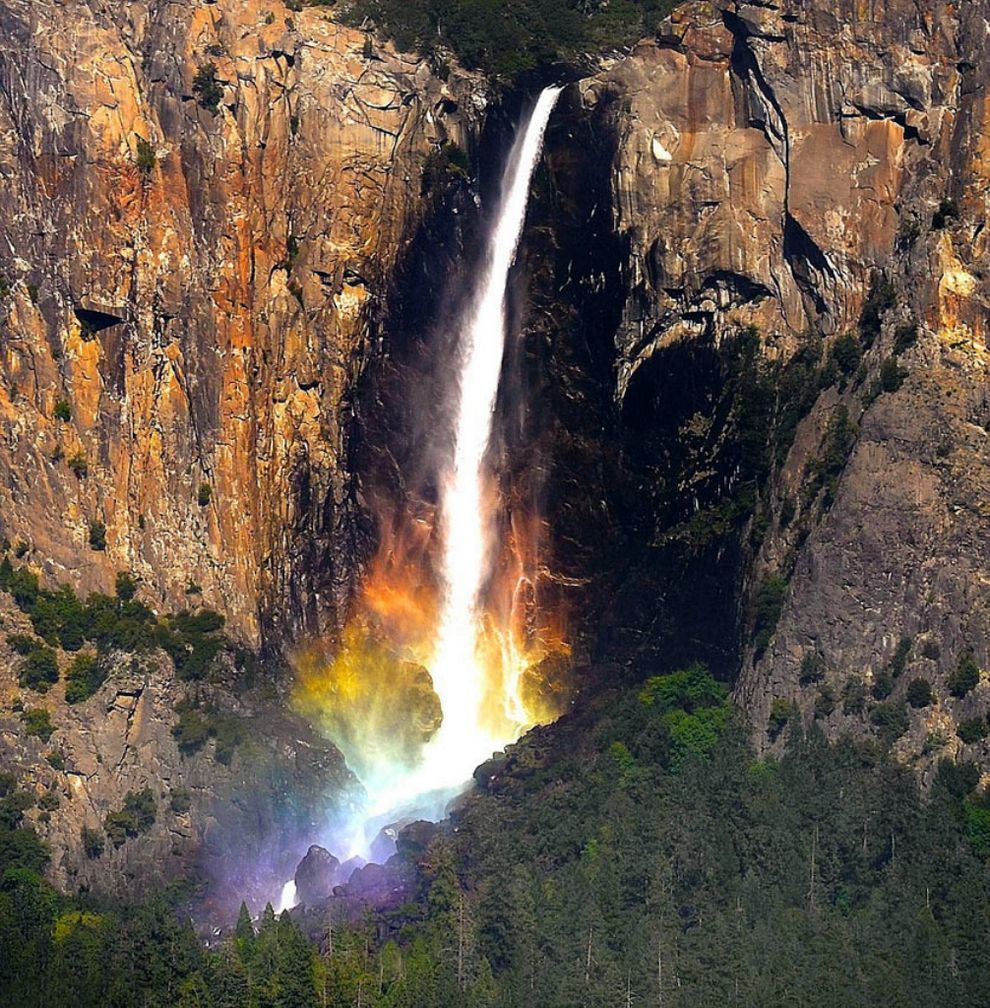  водопад, Horsetail Fall, «Лошадиный Хвост».