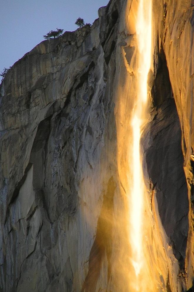  водопад, Horsetail Fall, «Лошадиный Хвост».