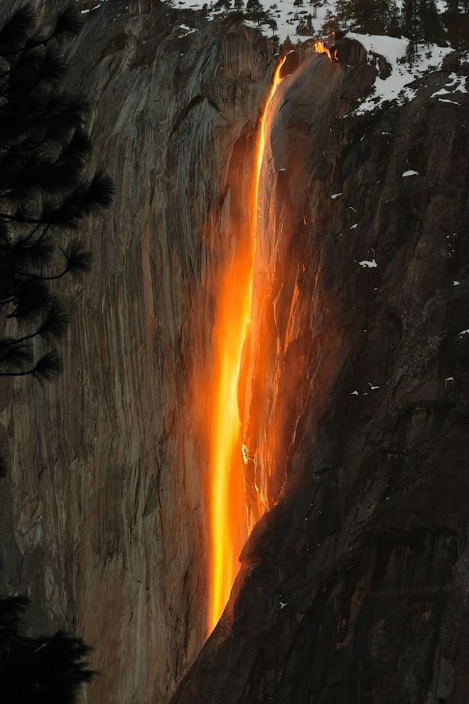  водопад, Horsetail Fall, «Лошадиный Хвост».