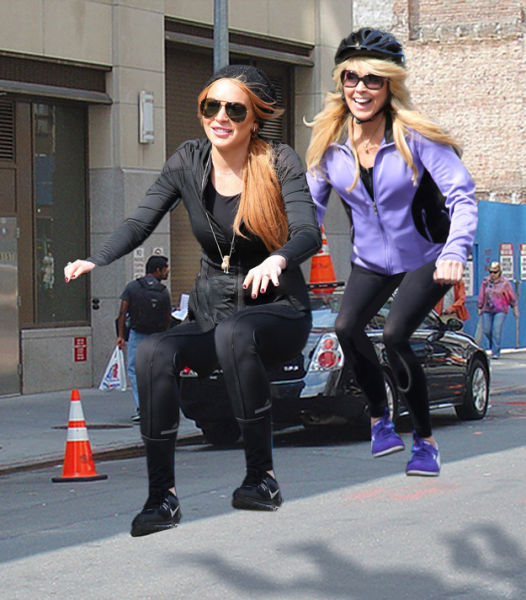 Знаменитости,на невидимых, велосипедах ,Арнольд Шварценеггер, Питт, ДиКаприо