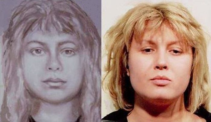 Нарисованные, полицейские ,ориентировки, в сравнении, с реальными, лицами ,преступников, магшоты