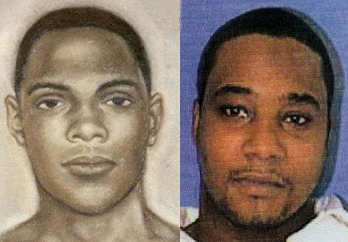 Нарисованные, полицейские ,ориентировки, в сравнении, с реальными, лицами ,преступников, магшоты