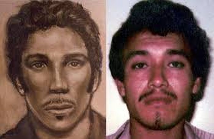 Нарисованные, полицейские ,ориентировки, в сравнении, с реальными, лицами ,преступников, магшоты