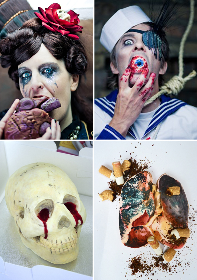 Пугающие десерты, напрочь отбивающие аппетит Miss Cakehead, пугающие десерты, жуткие торты, кексы