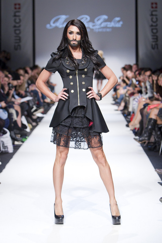 На Евровидение-2014 выступит бородатый мужик в юбке conchita wurst, Кончита Вюрст,Евровидение-2014, трансвестит