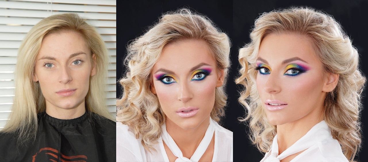 Девушки, до и после, макияж, косметика, Вадим Андреев