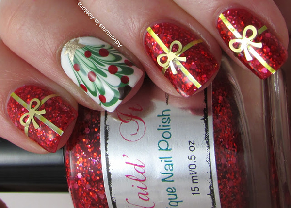 Оригинальные, идеи, новогодний маникюр, мк