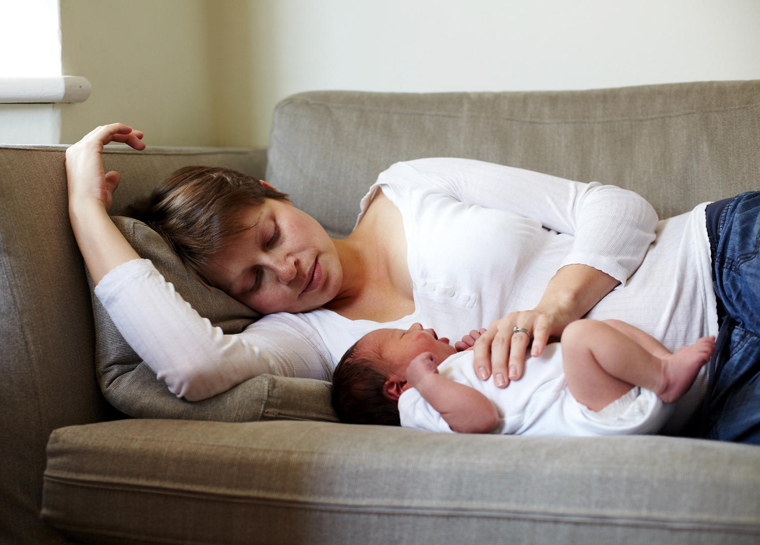 Трогательные, портреты, мать и дитя,  новорожденные, дети, jenny lewis, one day young