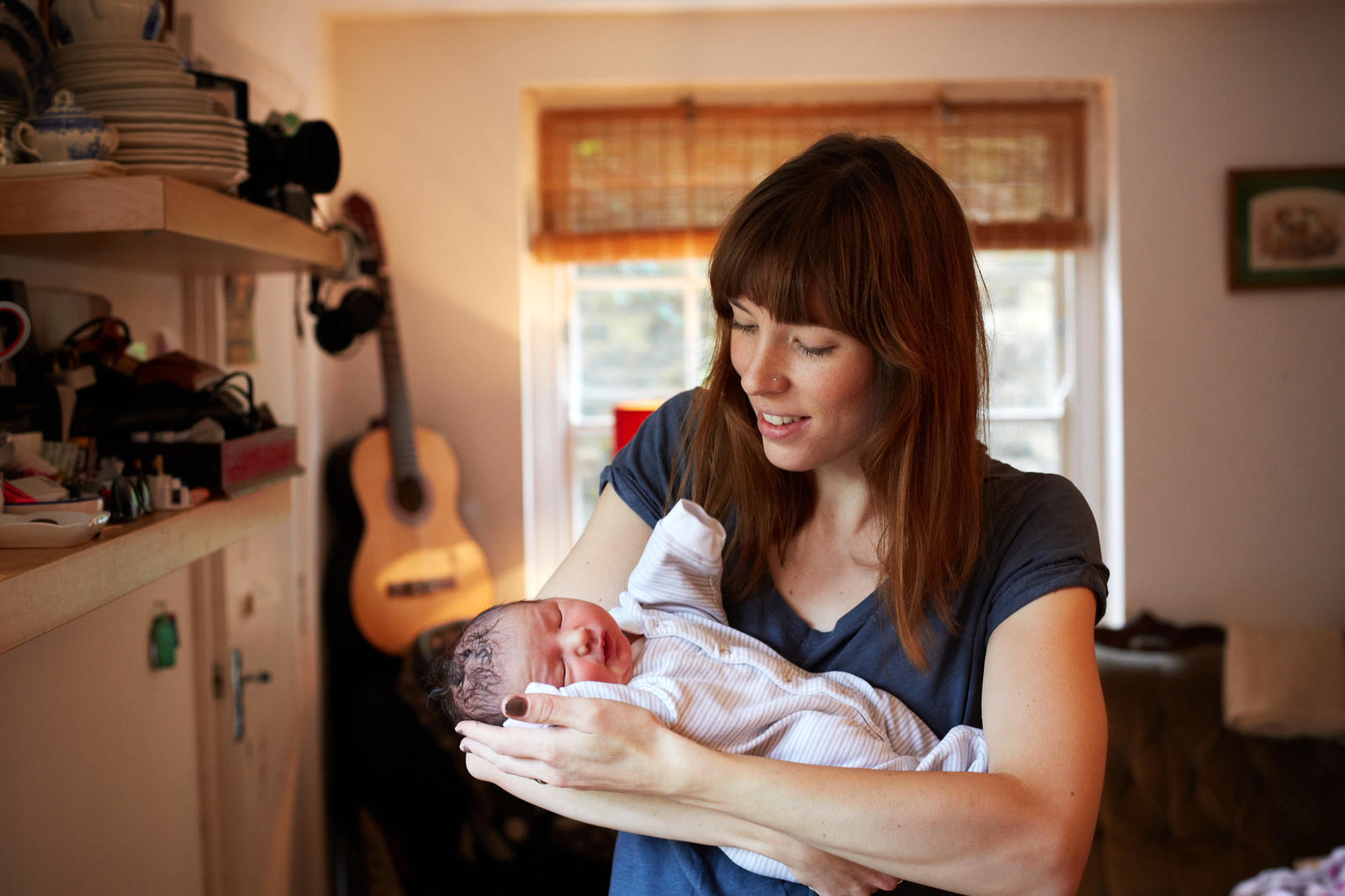 Трогательные, портреты, мать и дитя,  новорожденные, дети, jenny lewis, one day young