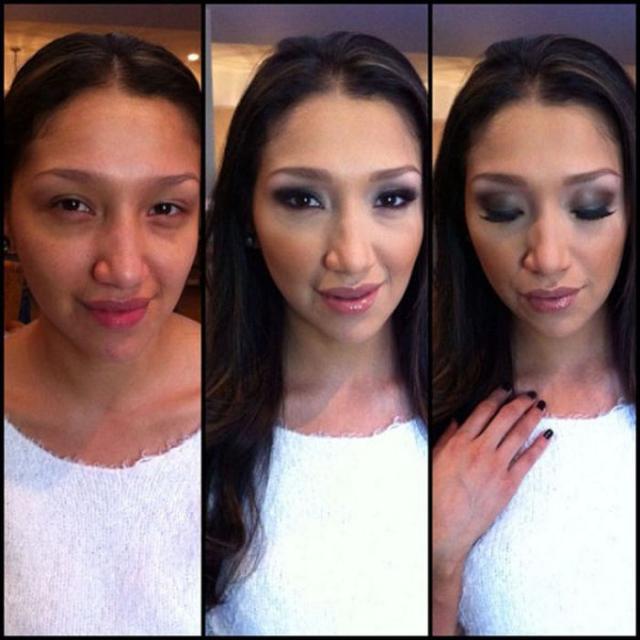 Порнозвезды, до и после,макияж