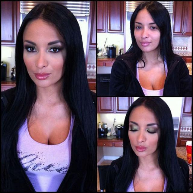 Порнозвезды, до и после,макияж