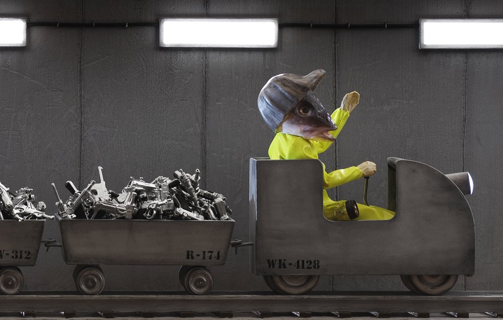 Рыбья голова, Fish Head, художница, Анн-Катрин Беккер Эчивард, Anne-Catherine Becker Echivard