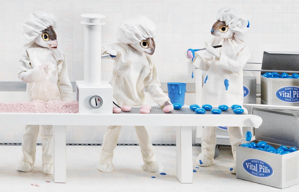 Рыбья голова, Fish Head, художница, Анн-Катрин Беккер Эчивард, Anne-Catherine Becker Echivard