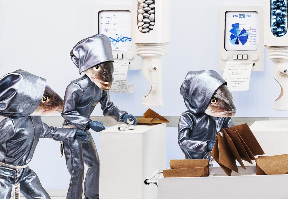 Рыбья голова, Fish Head, художница, Анн-Катрин Беккер Эчивард, Anne-Catherine Becker Echivard