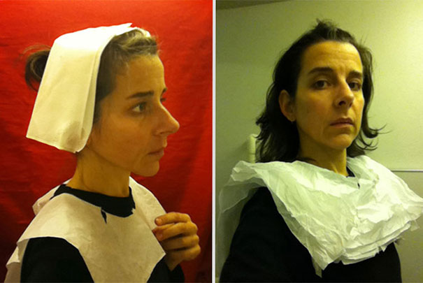 Портреты в древнем фламандском стиле 15 века, воссозданные на борту самолета Портреты, в древнем, фламандский стиль, 15 века, воссозданные, на борту самолета, Нина Хачадурян