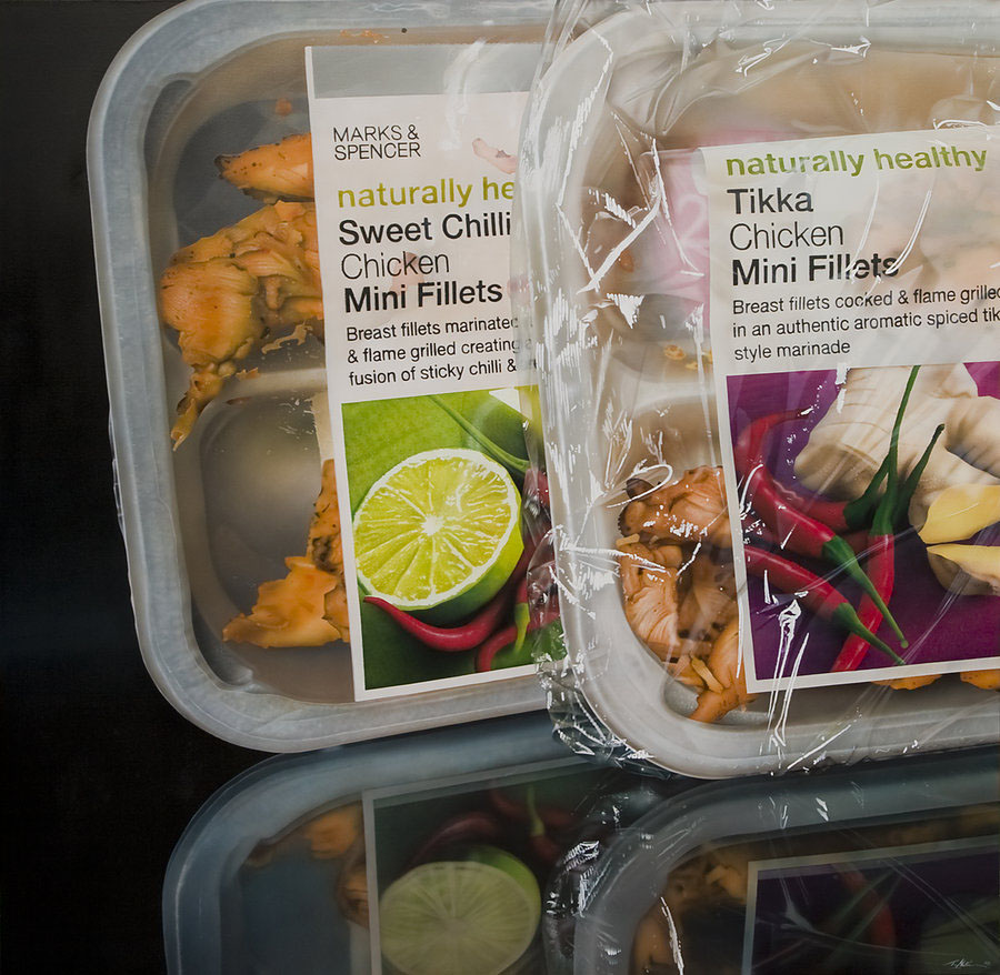 Гиперреалистичные, картины, продукты, питания, Том Мартин, Tom Martin