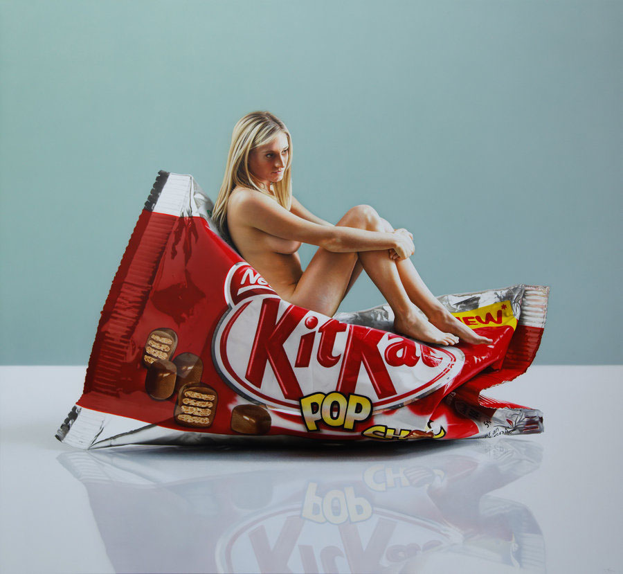 Гиперреалистичные, картины, продукты, питания, Том Мартин, Tom Martin