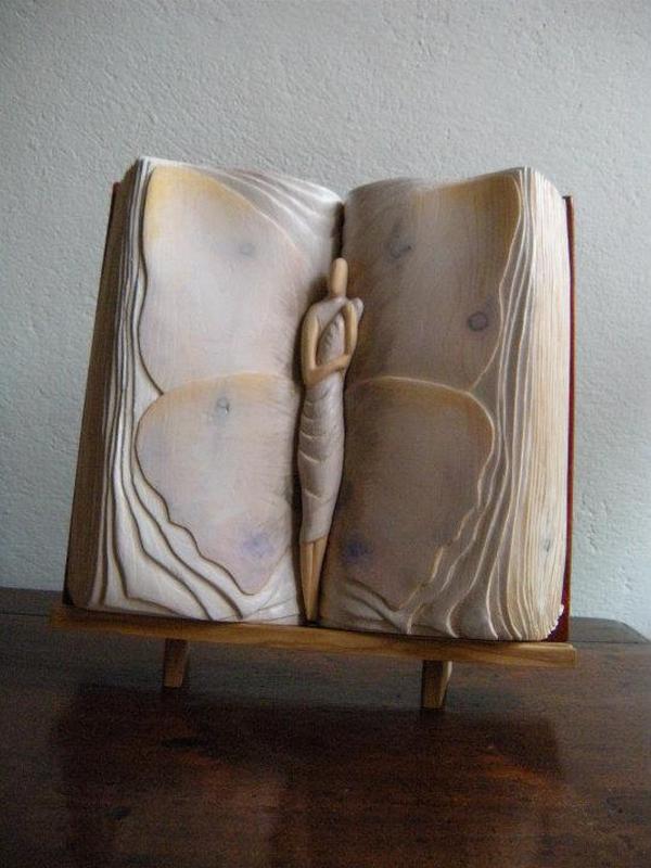 Нино Орланди,скульптор,ожившие книги