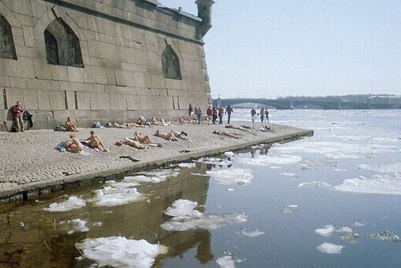 Моржи у петропавловской крепости