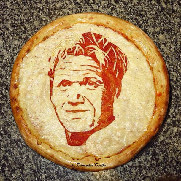Гастрономическое искусство: пицца с изображением знаменитостей domenico crolla, Доменико Кролл, Bella Napoli, пицца