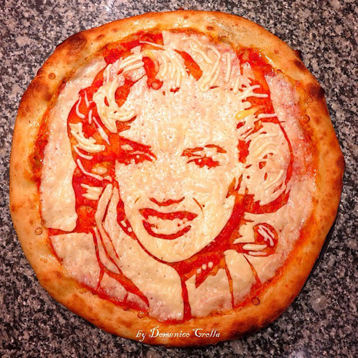 Гастрономическое искусство: пицца с изображением знаменитостей domenico crolla, Доменико Кролл, Bella Napoli, пицца