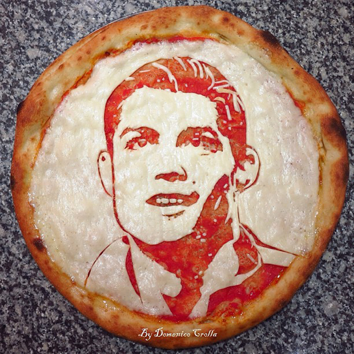 Гастрономическое искусство: пицца с изображением знаменитостей domenico crolla, Доменико Кролл, Bella Napoli, пицца
