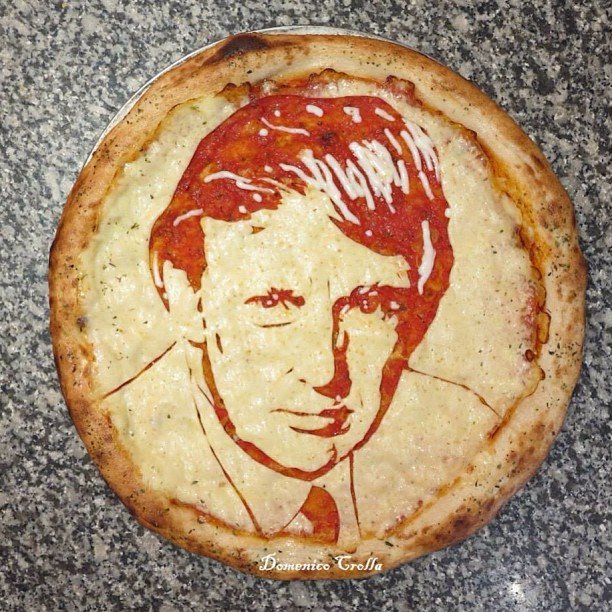 Гастрономическое искусство: пицца с изображением знаменитостей domenico crolla, Доменико Кролл, Bella Napoli, пицца
