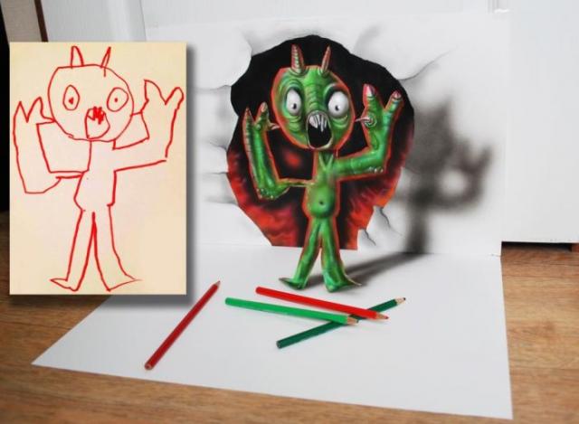 Рамон Бран, Ramon Bruin, 3D рисунки карандашом, реалистичные картины 