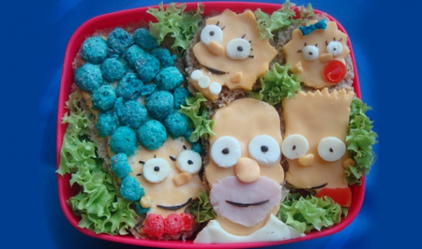 Творческие, завтраки, из Японии, искусство