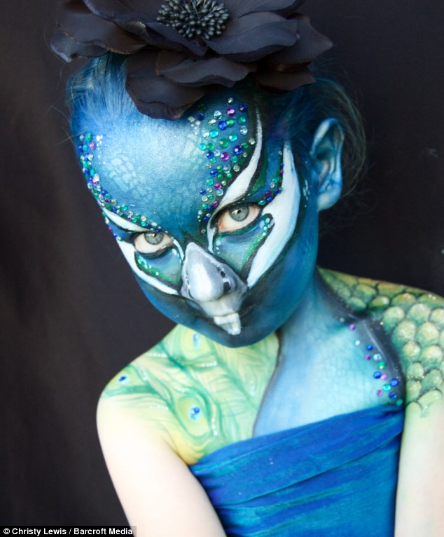 daizy design, кристи льюис, рисунки на лицах 