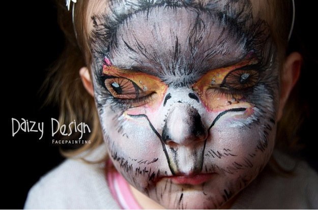 daizy design, кристи льюис, рисунки на лицах 