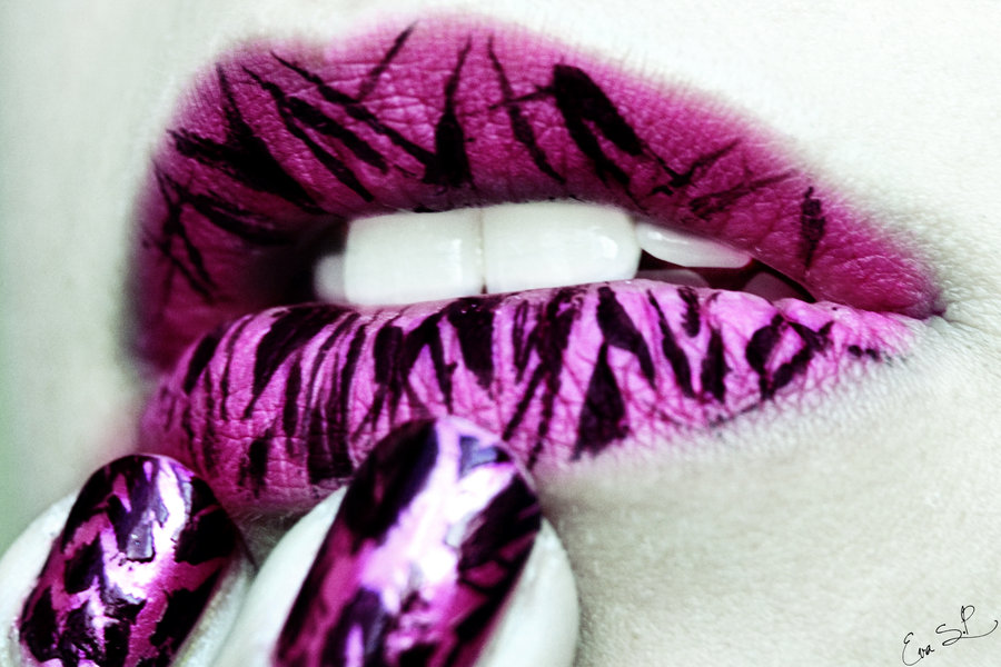 Яркий макияж губ посвященный сюжетам фильмов и не только Макияж губ, яркий, фильмы, Ева Сенин Пернас