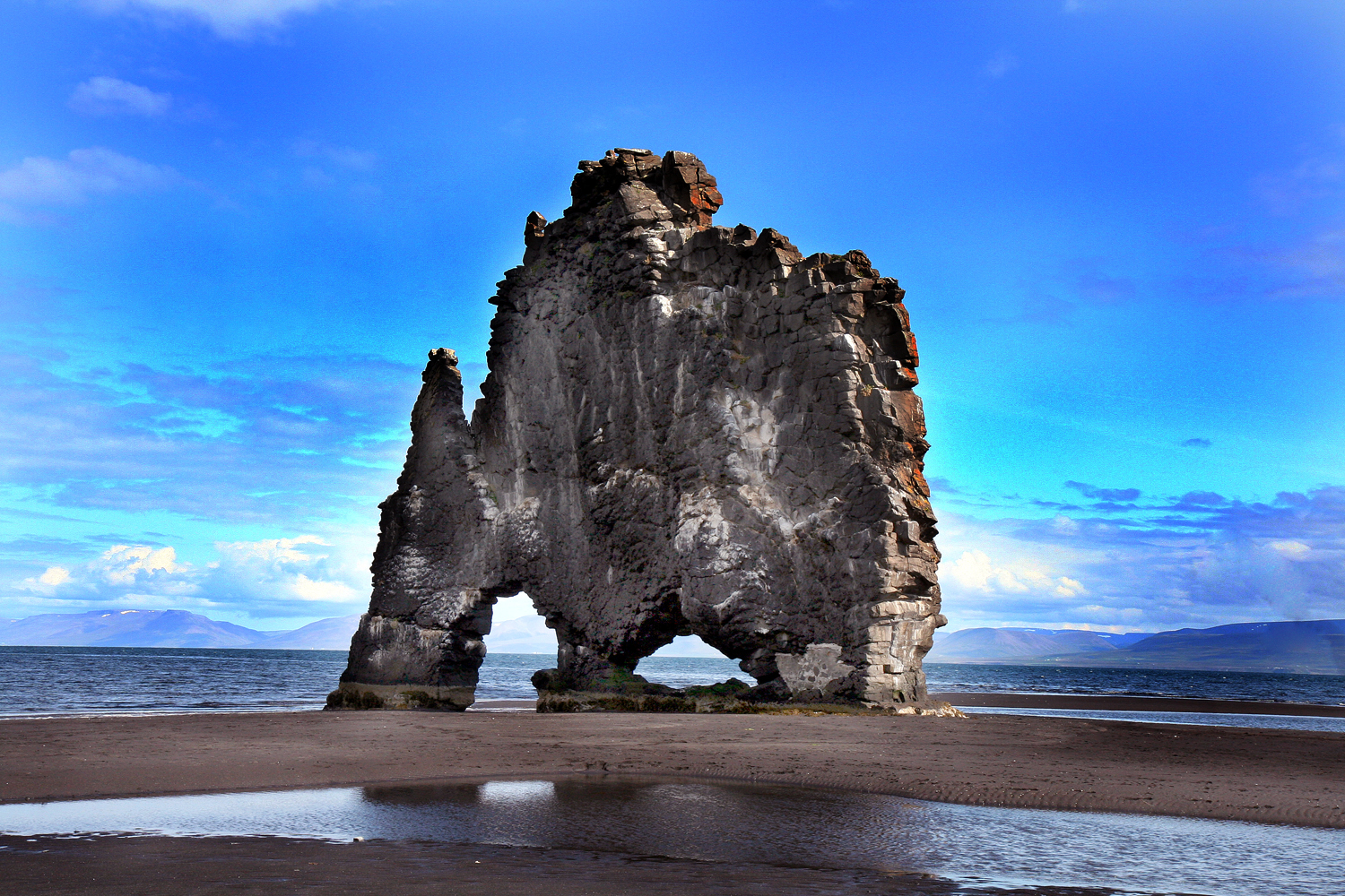 Исландское чудовище, динозавр, скала, Hvítserkur