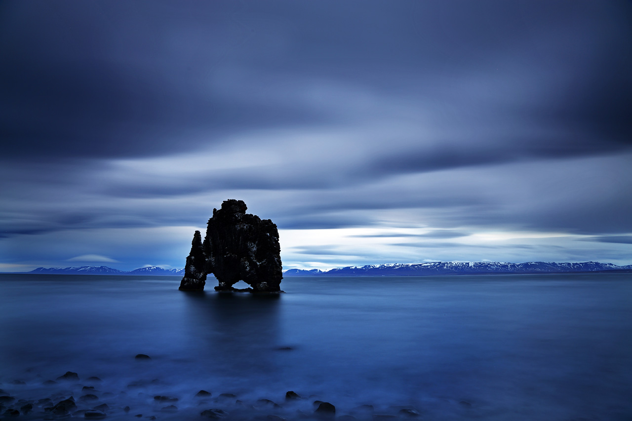 Исландское чудовище, динозавр, скала, Hvítserkur