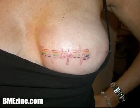 Татуировки, тату, на женской, груди, шрам, мастэктомия, женщины, рак, операции