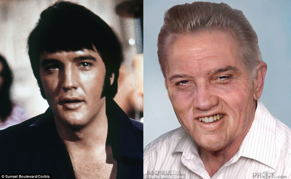 Как бы выглядели легенды рока в старости, если бы не умерли молодыми Легенды рока, певцы, в старости, Элвис Пресли, как бы выглядели,умерли молодыми