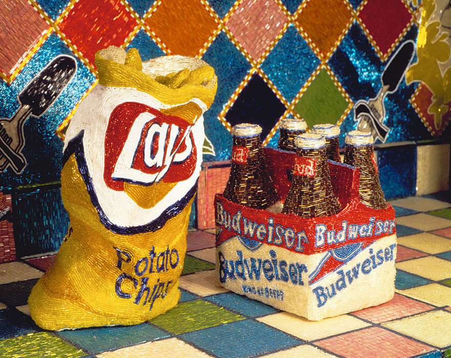 Кухня, задний двор, из бисера, Лиза Лу