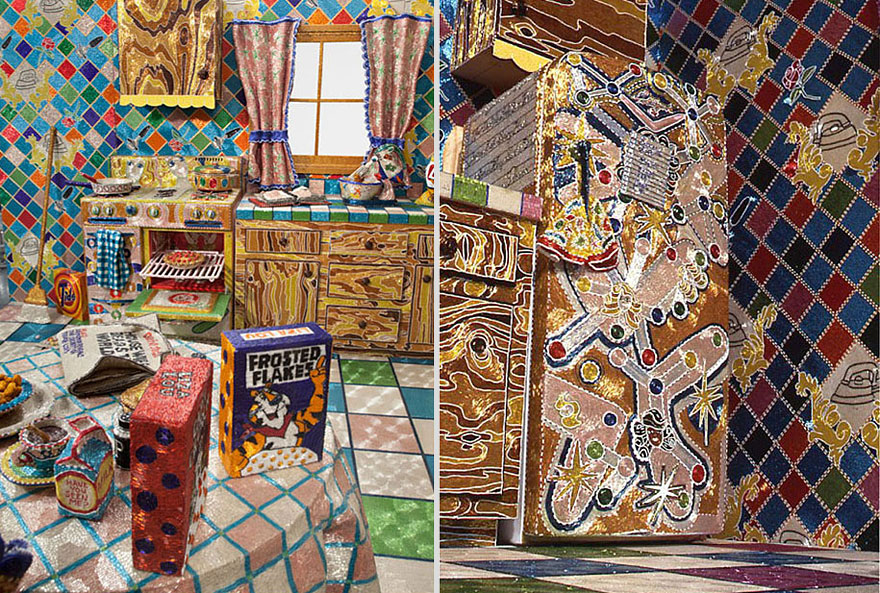 Кухня, задний двор, из бисера, Лиза Лу